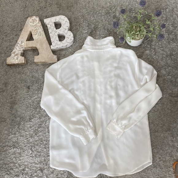 Liz Claiborne Womens Long Sleeve Flowy Blouse - Picture 7 of 7